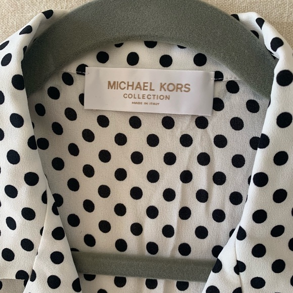 Michael Kors Collection Silk Georgette Polka Dot Blouse - Picture 4 of 4